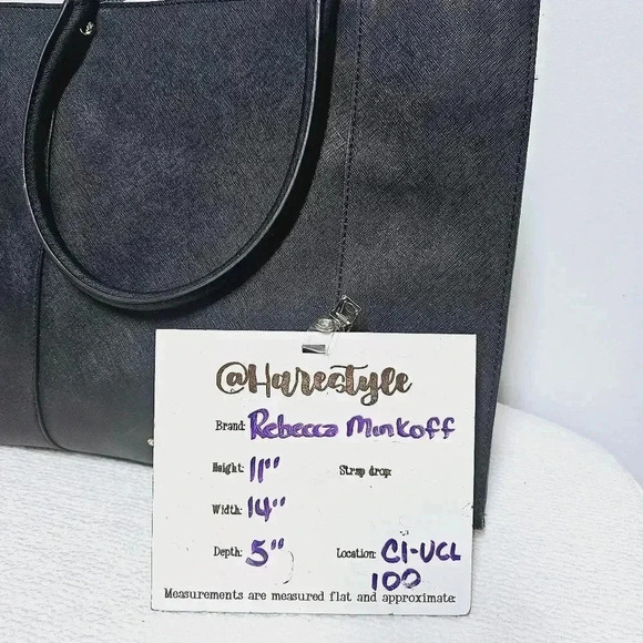 Rebecca Minkoff Saffino leather black tote bag - Picture 15 of 16